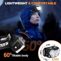 Lámpara Frontal De Mano Con Sensor De Alta Potencia 9 LED Recargable Por USB Para Camping Pesca Y Actividades Al Aire Libre - details 18