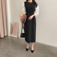 Vestido Wrap Vintage REALEFT Para Mujer Con Cinturón Manga Larga Cuello Redondo Adecuado Para Oficina Estilo Elegante Talla Regular Longitud De Pierna - details 20