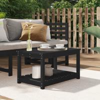 vidaXL Mesa de jardín madera maciza de 82,5x50,5x45 cm en color Pino gris/Pino natural/Pino negro y más | estructura resistente ideal para salón dormitorio o estudio - details 2