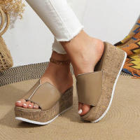 Sandalias De Mujer Con Plataforma Y Tacón Alto Casual Verano Zapatos De Tacones Gruesos Para Damas Suela De Goma Cierre SLIP-ON - details 4
