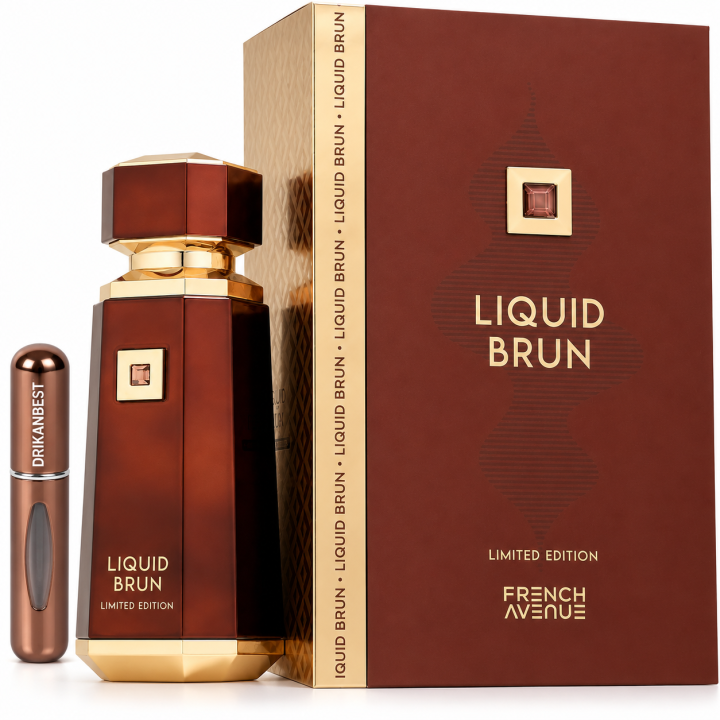 French avenue liquid brun limited edition eau de parfum 150 ml – sweet, vanilla and spicy unisex perfume – ideal autumn and winter