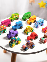 Coche De Graffiti De Madera DIY Para Niños Set De Pintura Y Coloración Modelo De Construcción Tridimensional Sin Baterías - details 11