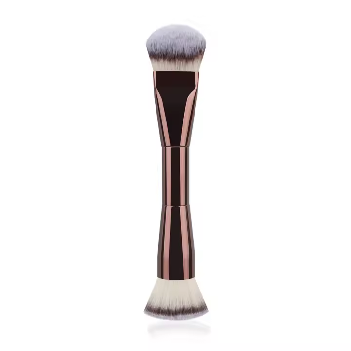 Doble Cabeza Con Pincel Suave Para Base Rubor Cream BB Portátil Herramienta De Maquillaje - 1
