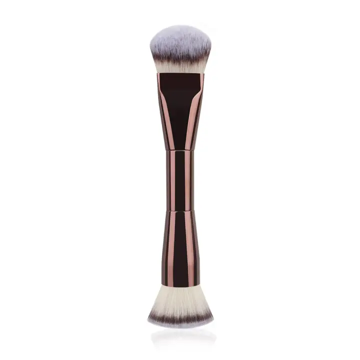 Doble Cabeza Con Pincel Suave Para Base Rubor Cream BB Portátil Herramienta De Maquillaje - 1