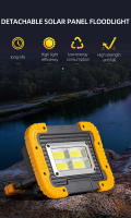 Lámpara De Trabajo Solar Portátil Super Brillante 4 COB 3000LM Flashlight Con Panel Solar Para Camping Al Aire Libre Emergencias Faro De Inundación - details 0