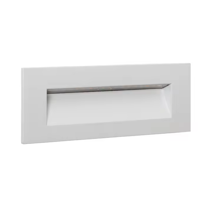 Ledkia Baliza Exterior LED 6W Empotrable Pared Rectangular Blanco Groult 2700K Blanco Cálido - 1