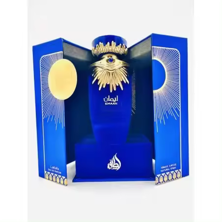 Emaan Eau de Parfum 100ml by Lattafa – Long-Lasting Unisex Arabic Fragrance with Oriental and Woody Notes, Made in UAE - 1