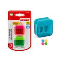 Starplast - PACK 2 Sacapuntas Depósito - 4 Colores, Doble Agujero, Tapa - details 1