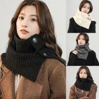 Bufanda De Punto Para Mujer Con Cuello Alto Falso Invierno Resistente Al Viento Desmontable Multifuncional Material De Poliéster - details 0