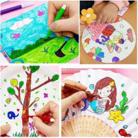 Set De 5-20 Unidades De Rotuladores De Acuarela Mini 6 Colores 9.5cm Para Dibujar Y Pintar En Papel Telas No Tejidas Y DIY - details 3