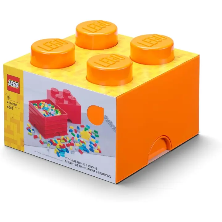 Lego Caja de Almacenaje Lego Brick 4 Naranja - 1