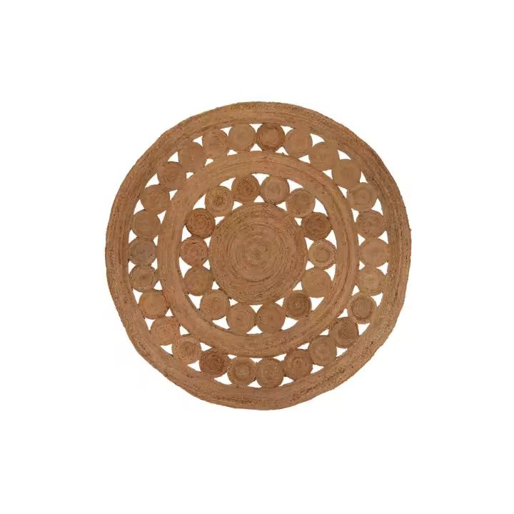 Adda Home Alfombra Yute Natural 200x200 Cm - Resistente y Duradera - Decoración Hogar - 1