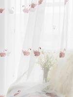 Cortinas De Tela De Pato Bordada 1PC Para Sala De Estar Y Dormitorio Estilo Europeo Y Americano Material Algodón 100% - details 2