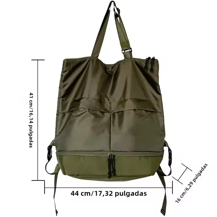 MoChila Unisex Grande Impermeable Deportiva Bolso De Viaje Casual Para Hombres Y Mujeres Bolsa De Mano De Nylon Con Cierre De Cremallera - 1