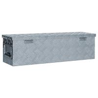 vidaXL Caja de aluminio 80,5x22x22 cm plateada - details 2
