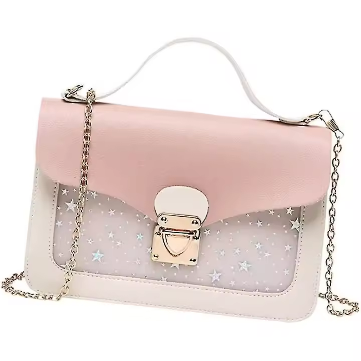 Bolso de mano de cuero, Bolso de mano de cuero, Bonito Bolso Cruzado para estudiantes y niños, - 1
