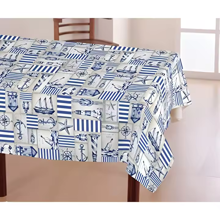 Mantel de Tela Resinada Antimanchas Hulehule Tex - Estampado Marítimo - 1