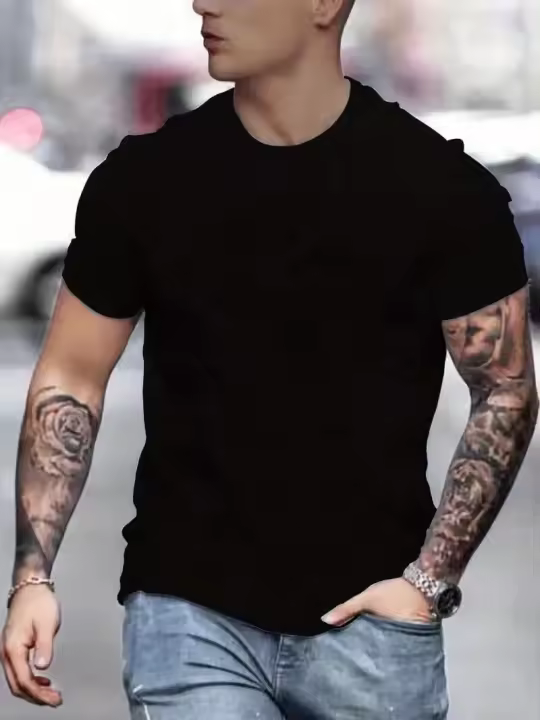 Camiseta Gráfica De Verano Para Hombres Tallas Grandes Con Impresión De Letras "He Hecho La Paja Hoy" Camisetas Cómodas Para Deportes Y Uso Casual Con Manga Corta - 1