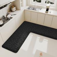 Carpetas Antideslizantes De Forma L Para Cocina Y Baño Tamaño Grande Absorbentes De Polvo Y Suciedad Para Restaurante Y Paredes De Entrada - details 10