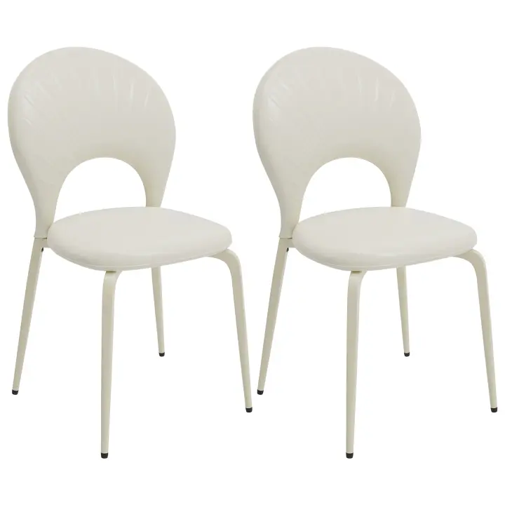 Juego de 2 sillas de comedor Sillas de cocina para comedor, cocina, dormitorio Beige - 1