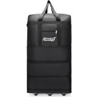 Maleta Plegable Extensible con Ruedas 5 o 6 Ruedas Giratorias 360°, Bolsa de Viaje Grande Impermeable de Tela Oxford, Equipaje Expandible Ligero y Resistente, Asa Superior y Correa de Hombro, 87x50,5x24 cm / 100x54x32 cm - details 0