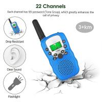 2024, Walkie Talkie para niños, paquete de 3, 3 millas de largo alcance, con linterna LCD retroiluminada para niños de 3 a 12 años, juguetes de Radio de 2 vías para niños y niñas W - details 2