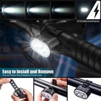 Luz de Cabeza y Cola de Bicicleta LED Impermeable Equipo de Illuminación Nocturna para Bicicleta de Montaña Luz Advertente de Luminidad - details 2