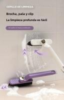 Cepillo De Limpieza Para Paredes De Azulejos Del Baño Con Cepillo Rotativo Y Bristles Fuertes Para Espacios Estrechos Cepillo De Mano Ecológico Para El Hogar - details 1