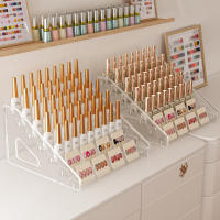 Estante De Mostrador Para Uñas De Acrílico 3/4/5/6/7 Capas Organizador Cosmético Transparente Montaje Simple Soporte De Resina - details 5