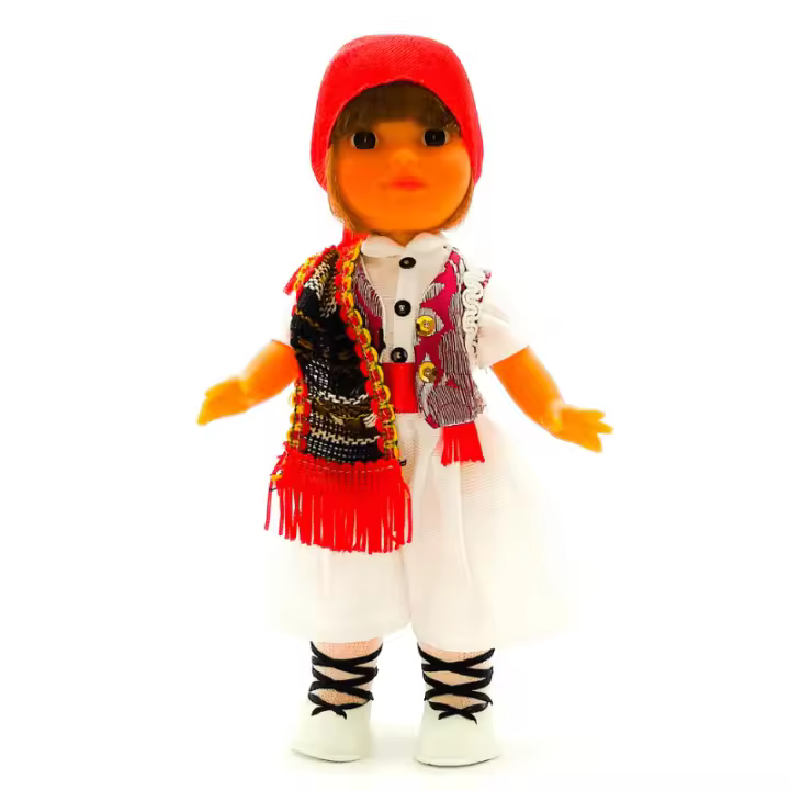 Muñeca regional Valenciano Folk Artesanía original colección 25 cm.vestido típico Fallero Valencia, fabricada en España. - 1