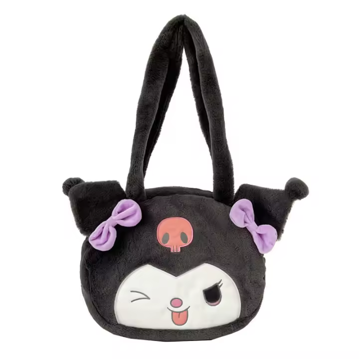 Bolso De Peluche Kawaii Sanrio Grande Bolsa De Hombro Con Dibujos De Kuromi Cinnamoroll My Melody Para Niñas Bolsa De Maquillaje Regalo - 1