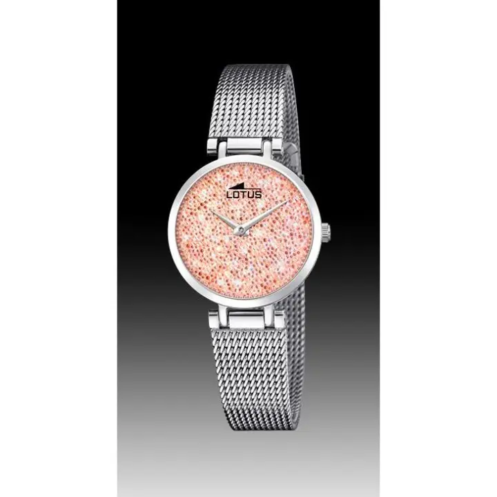 RELOJ LOTUS 18561/C PARA MUJER EN ACERO INOXIDABLE, ESFERA ROSA Y CORREA MALLA - 1