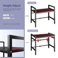 Organizador expandible para estantes de microondas de 42-64 cm, Organizador para encimeras de microondas a prueba de humedad y óxido,Almacenamiento de vajilla - details 4