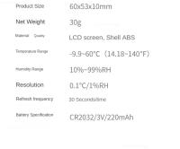 XIAOMI DUKA Medidor De Temperatura Y Humedad Digital LCD De 2.5 Pulgadas Estación Meteorológica Interior Sensor Mini - details 14