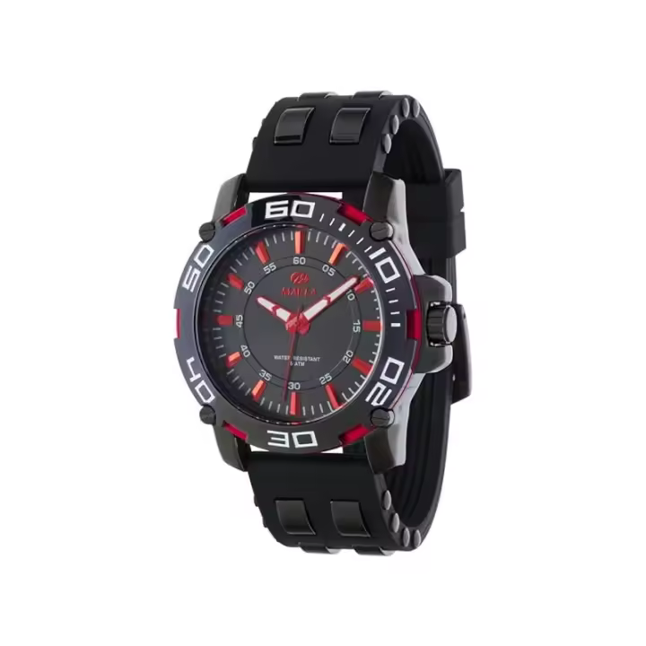 Reloj Marea Hombre B54090/1 Analógico Caja de Metal Negra Correa de Goma Negra - 1