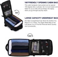 Adecuado para Ryanair, mochara de viaje en cabin de avión, Bolsa de viaje, equipamiento de mano de 20L - details 3
