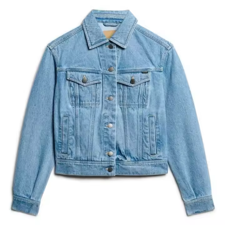Ropa mujer Chaquetas Superdry Chaqueta Vaquera Embellished Azul - 1
