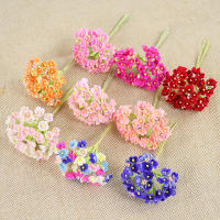 8 Piezas Mini Flores De Papel Rosas Bouquet Artificial Para Decoración De Boda Scrapbooking DIY Flores Económicas 3/12 Bouquet - details 6