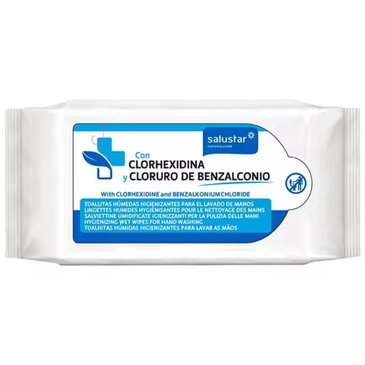 Salustar Toallitas Higienizantes Clorhexidina 72U - 1