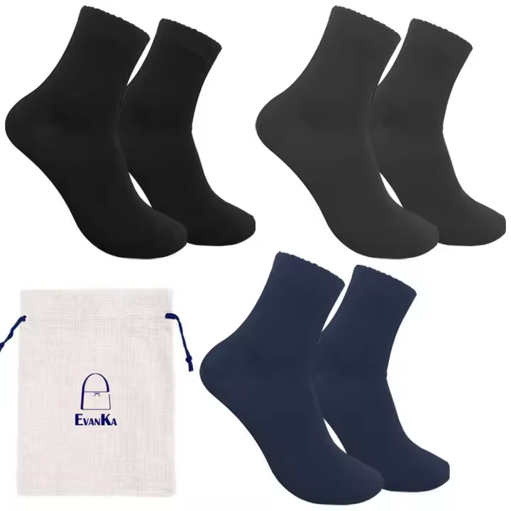 Ociodual Evanka EK014 Paquete 3 Pares de Calcetines Algodón Calientes Talla 40-45 Colores para Invierno Hombre Suaves Elasticos - 1