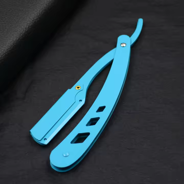 Cuchillo De Afeitar Plegable Para Hombres Herramientas De Barbero Antigua Y Negra Sin Cuchilla Uso Para Cuerpo Cara Y Axilas - 1