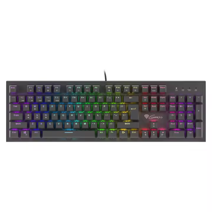 TECLADO GAMING GENESIS THOR 300 RGB MECANICO SWITCH OUTEMU ROJO - 1