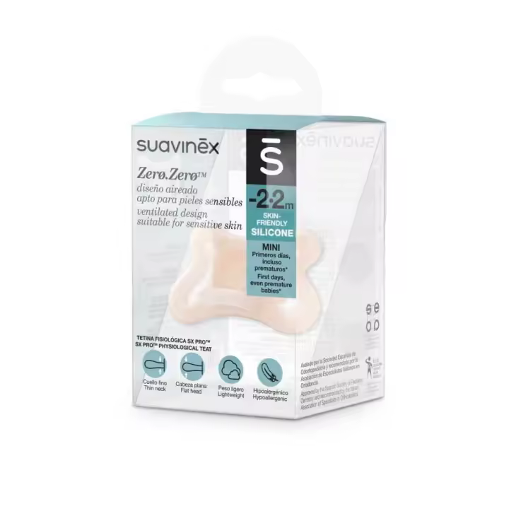 Suavinex Chupete Silicona Fisiológico Sx Pro Zero-Zero -2+2M 1 Unidad - 1