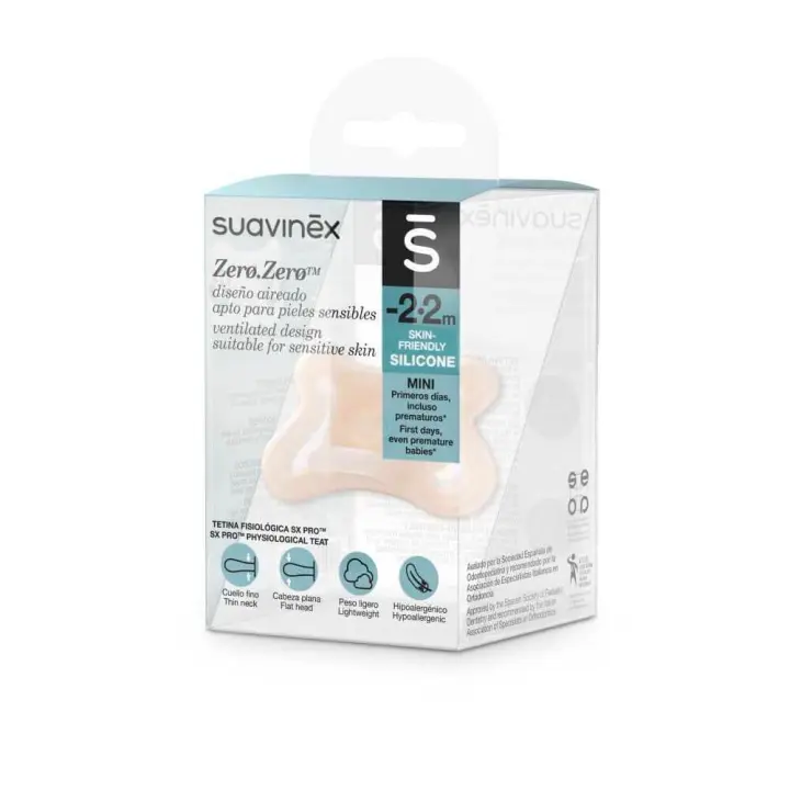 Suavinex Chupete Silicona Fisiológico Sx Pro Zero-Zero -2+2M 1 Unidad - 1