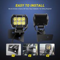 2PCS Soportes De Montaje Para Faros De Niebla LED Y Luz De Trabajo En Pilares a Del Parabrisas Para Jeep Wrangler 2007-2017 Accesorios Universales De Coche Material ABS Negro - details 5