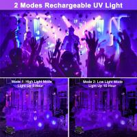 1/2PCS Lámpara De Infrarrojo LED Recargable Para Fiesta Disco Escenario Exterior IP66 Luz Negro UV Para Navidad - details 12