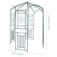 vidaXL Arco de jardín 250 cm verde oscuro - details 2