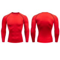 Camiseta De Compresión Para Hombre Fitness Con Manga Larga Deporte Ropa De Entrenamiento Correr Tops Secado Rápido Antirrash Gimnasio Sportswear - details 2