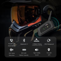 Auriculares De Bluetooth XiNOWy V6C pro Duplex Completo 1200M Para Fútbol 2 Arbitros Intercomunicación Auricular Monaural Impermeables Con Cancelación De Ruido Para Casco - details 0