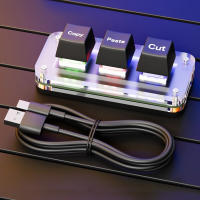 Teclado Mini RGB Con Atajos X C V Teclado De Macro De 3 Teclas USB Tipo-C Para Juegos De Rhythm Trabajo Contable Ammtoo - details 1